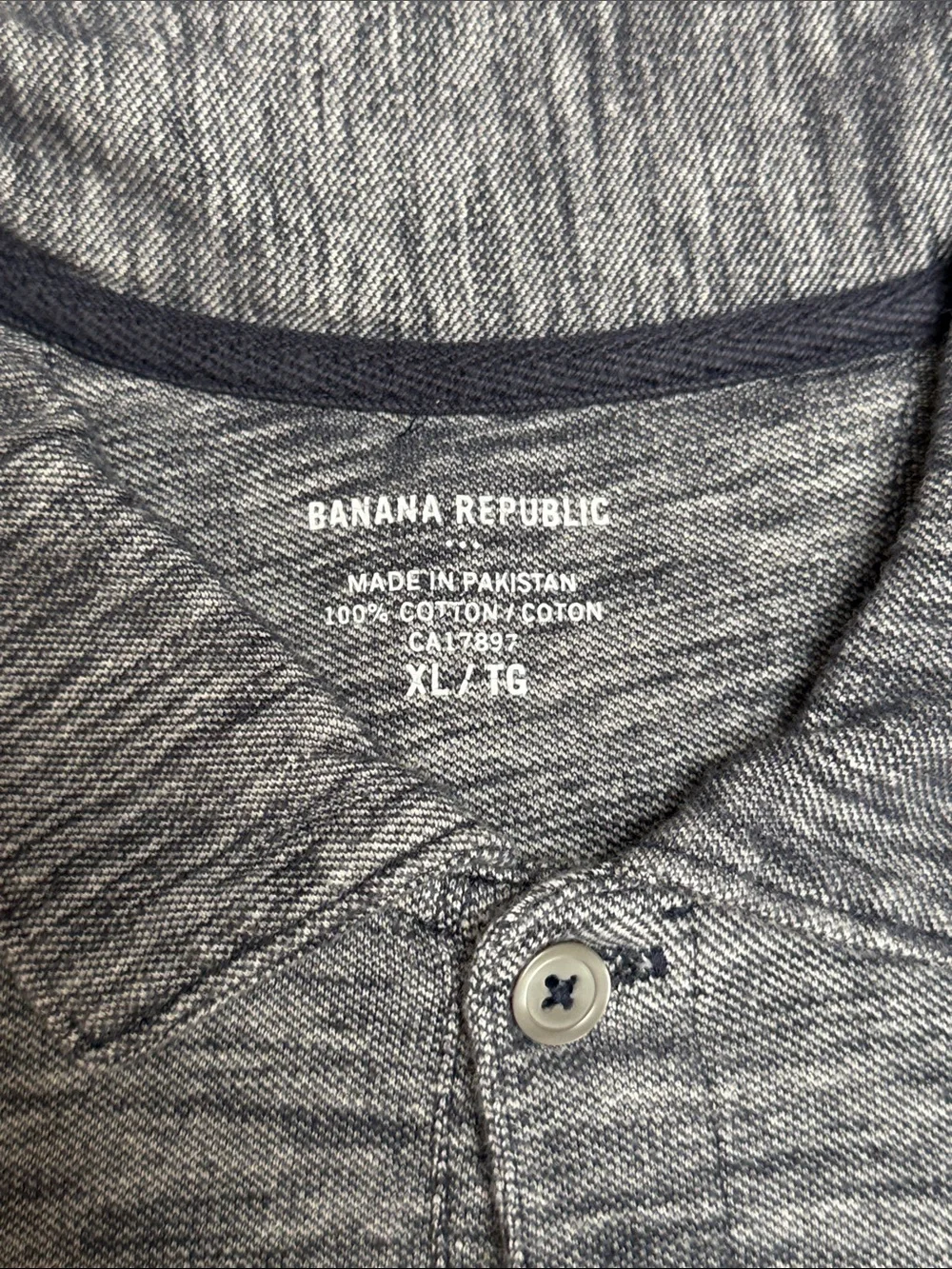 Banana Republic Heathered Slate Blue Polo
